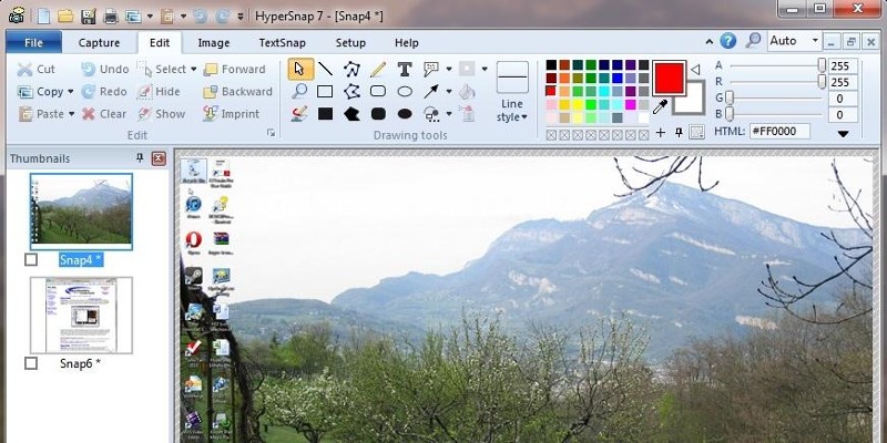 Chức năng của phần mềm chụp màn hình máy tính HyperSnap