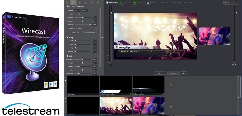 Tính năng phần mềm Wirecast