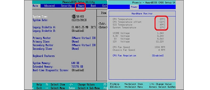 Kiểm tra nhiệt độ CPU mà không cần phần mềm