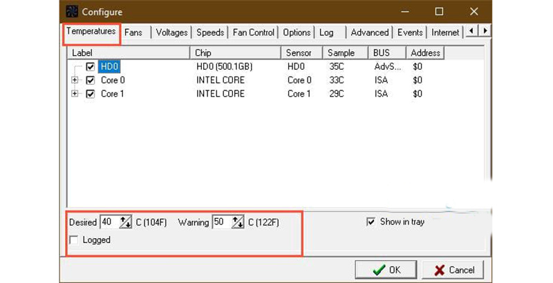 Phần mềm kiểm tra nhiệt độ CPU và GPU - SpeedFan