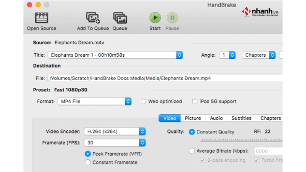Phần mềm HandBrake