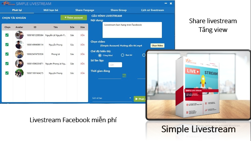 Phần mềm Simple Live Stream