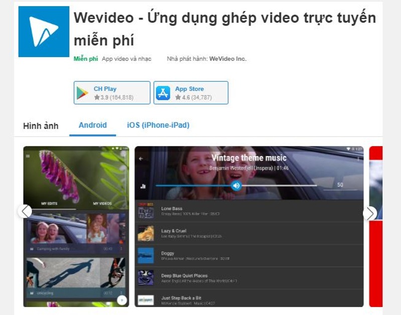 Ứng dụng Wevideo