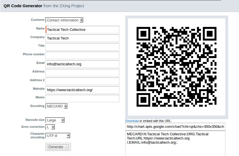 Phần mềm Zxing Project QR Generator