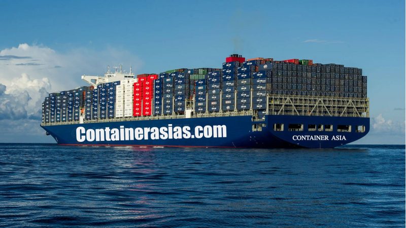 Container được vận chuyển bằng đường biển của Container Asia