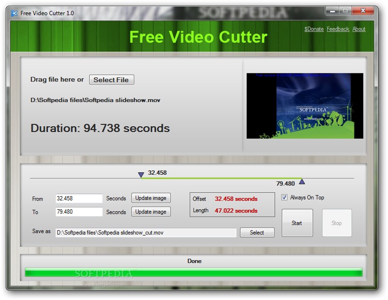 Phần mềm Free Video Cutter