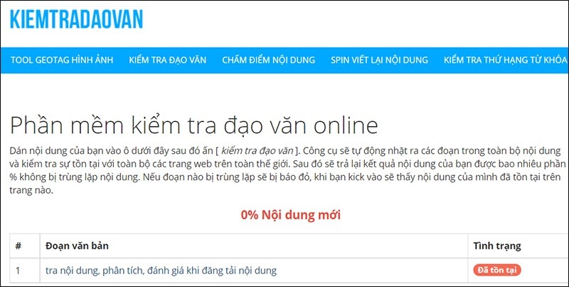 Phần mềm quét đạo văn kiemtradaovan.com