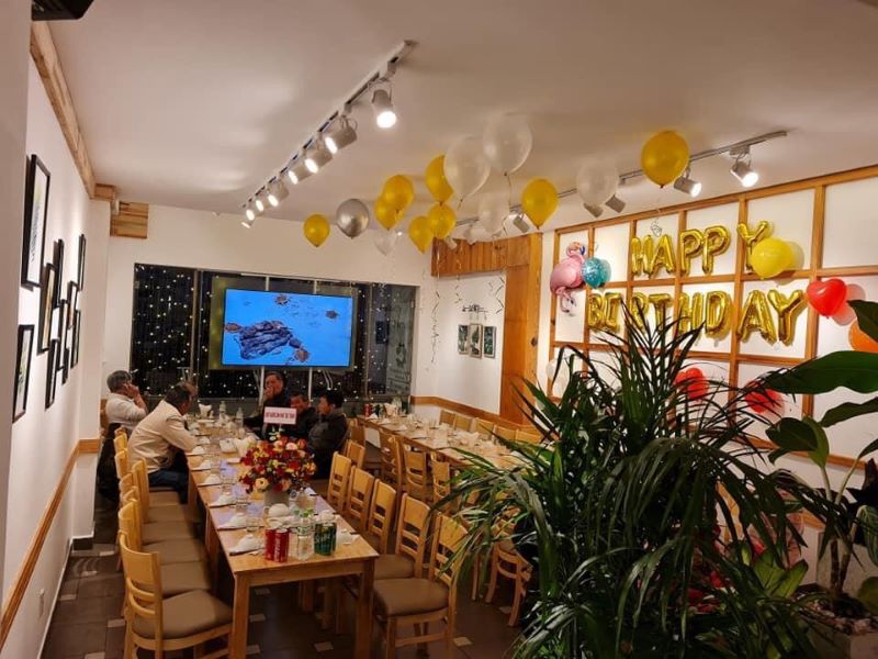 Không gian phòng riêng tổ chức sinh nhật tại The May Restaurant