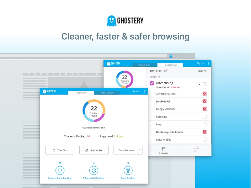 Chức năng của phần mềm Ghostery