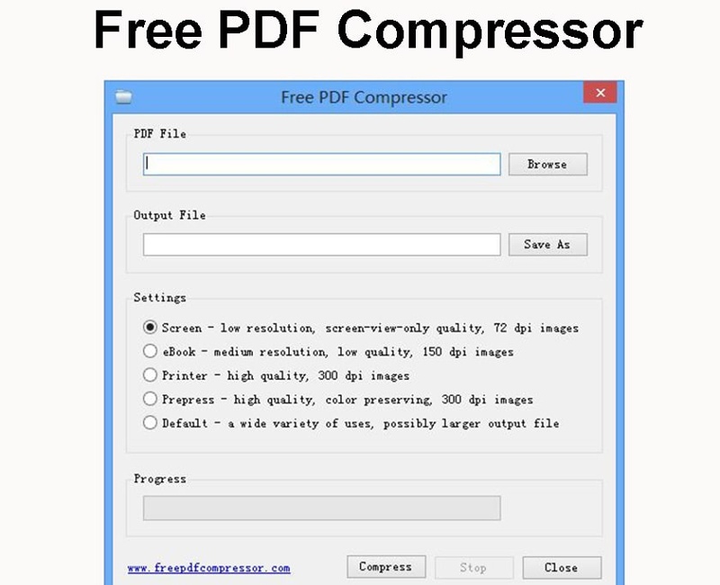 Phần mềm giảm dung lượng PDF Free PDF Compressor