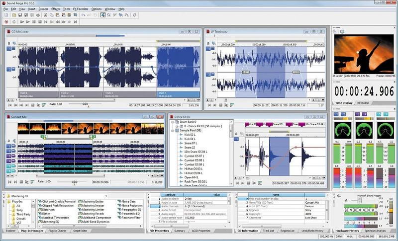 Phần mềm thu âm trên máy tính Sound Forge