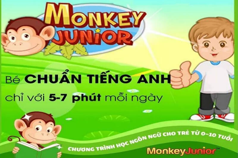 Chương trình tiếng Anh Monkey Junior cho trẻ từ 0 đến 10 tuổi