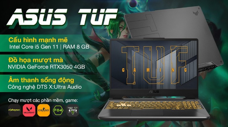 Laptop Asus TUF Gaming FX506HC i5