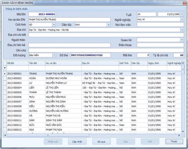 phần mềm quản lý phòng khám TCSoft Medical đầy đủ tính năng