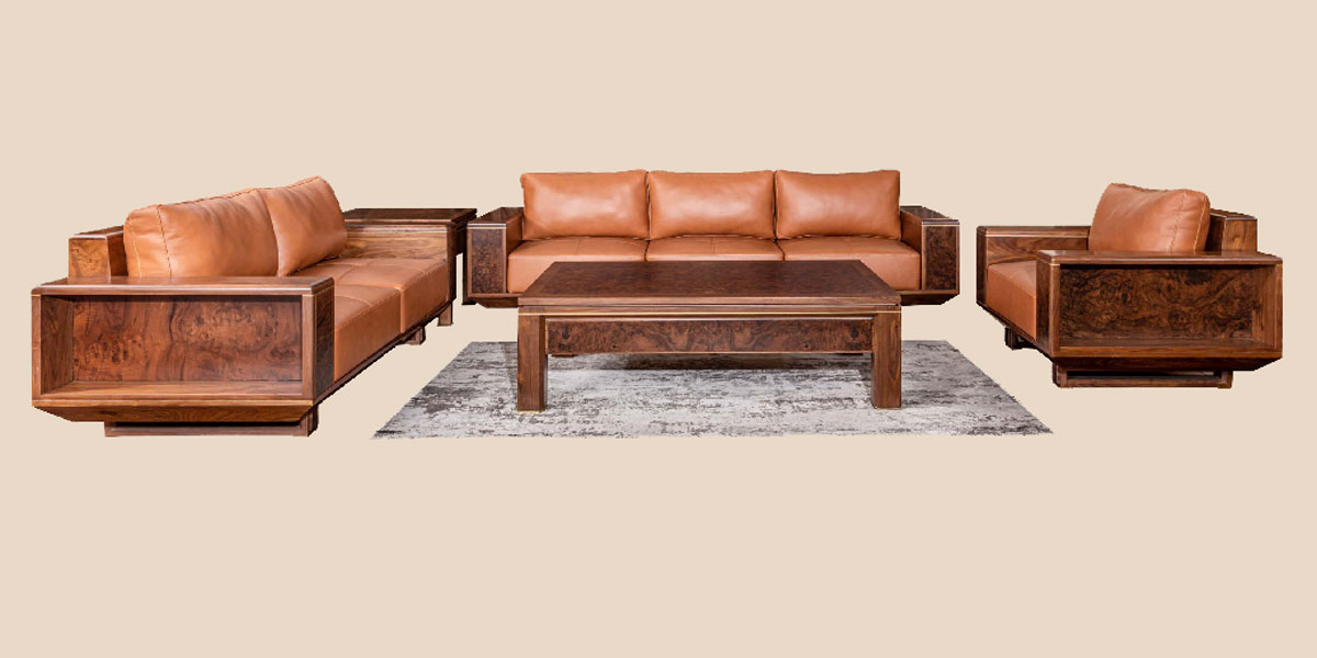 Sofa gỗ óc chó D'Luxury