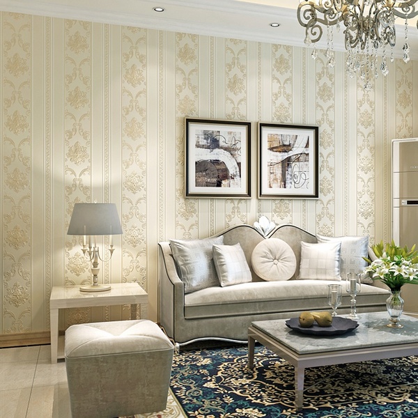 Giấy dán tường họa tiết hoa văn damask