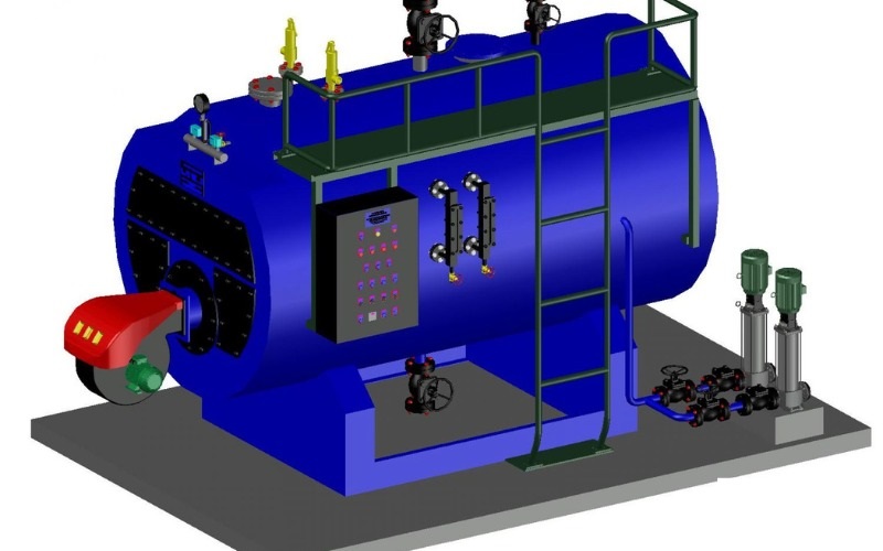Cấu tạo của lò hơi đốt gas
