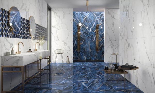 Vẻ đẹp độc bản của đá marble xanh dương