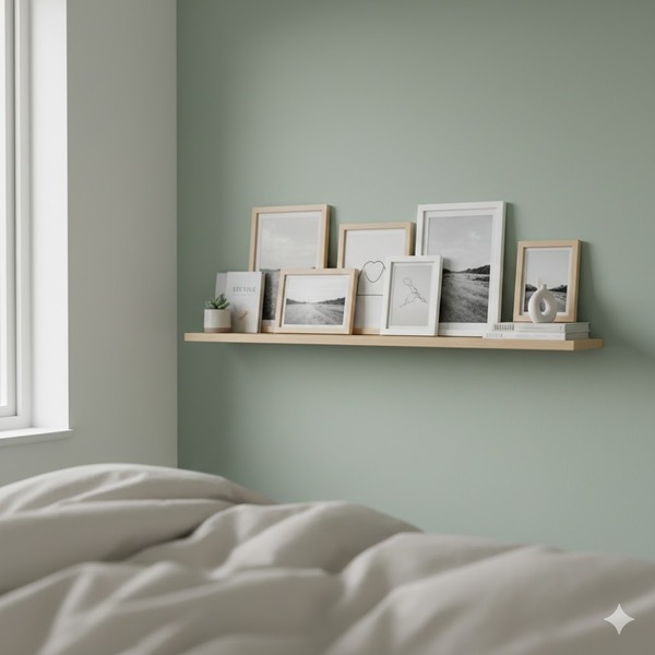 Treo khung ảnh bằng kệ treo ảnh