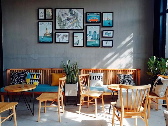 Bàn ghế gỗ cafe